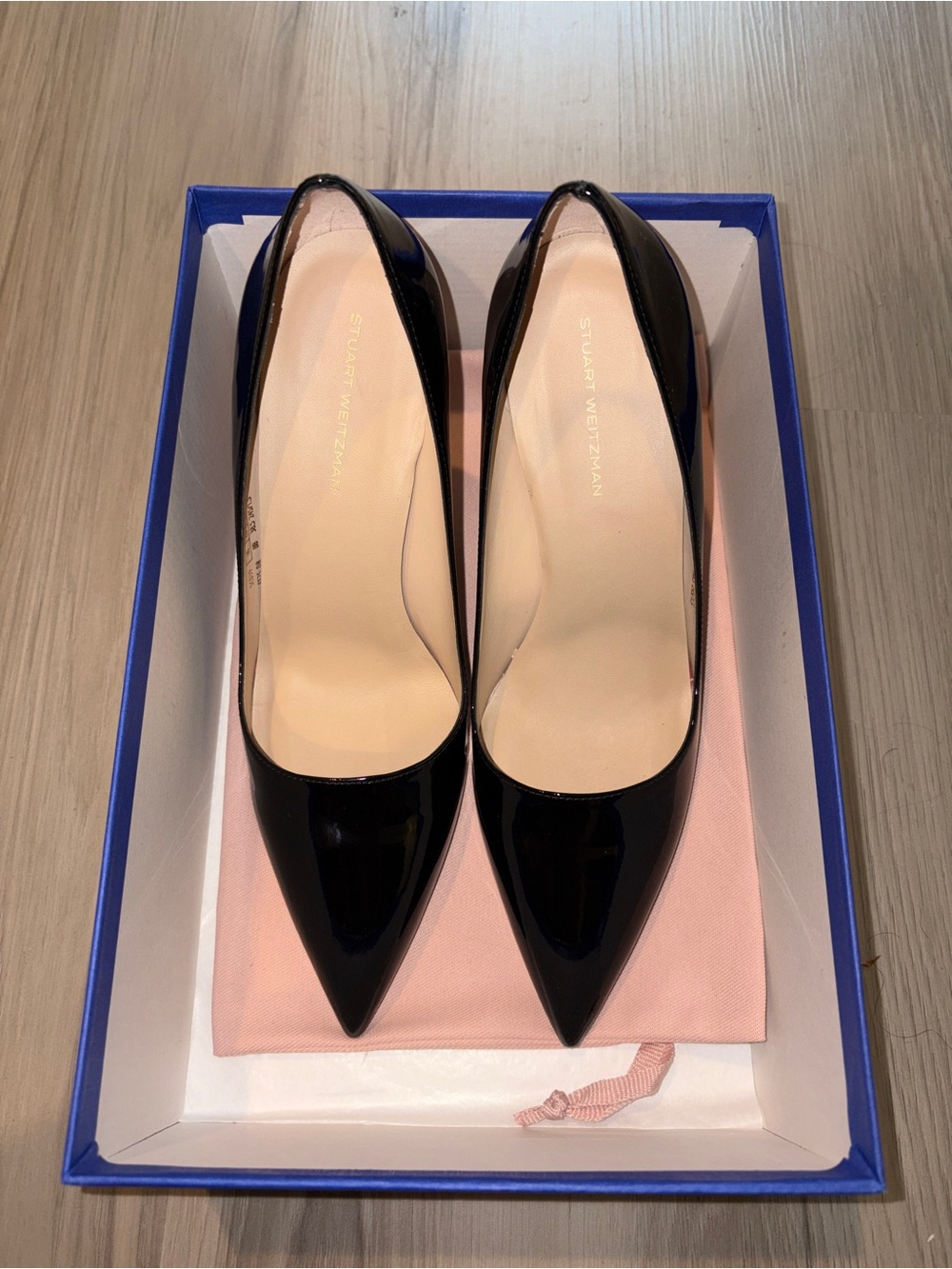 Stuart Weitzman Black Patent Pointed Pumps - Classic Stiletto